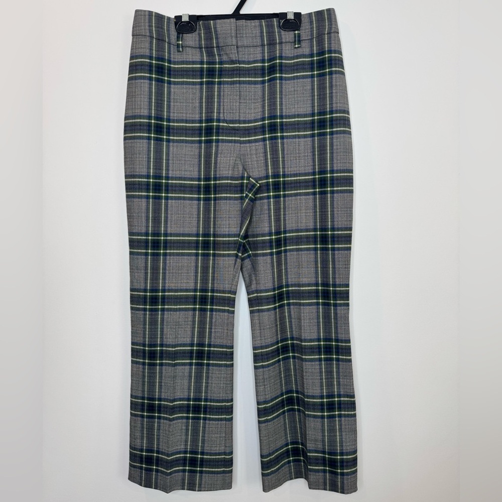 Cédric Charlier plaid tartan high rise straight legs wool Pants size 8